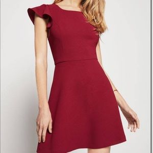 BCBG Mini Ruffle Sleeve Dress